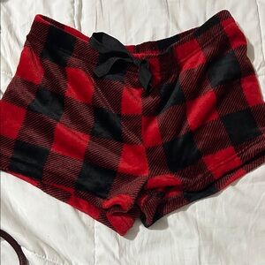 Rue21 Red and Black Plaid Pajama Shorts